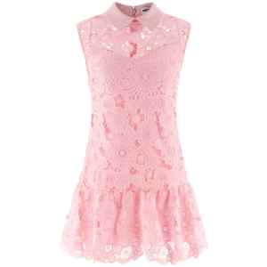 Self-Portrait Pink Lace Collared Dress