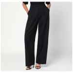 TheLatest Wide-leg black wool blend trousers