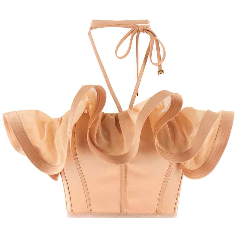 Elisabetta Franchi Maxi Ruffles Top