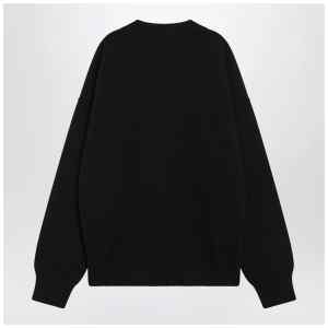 Ami Paris Black wool Ami De Coeur cardigan