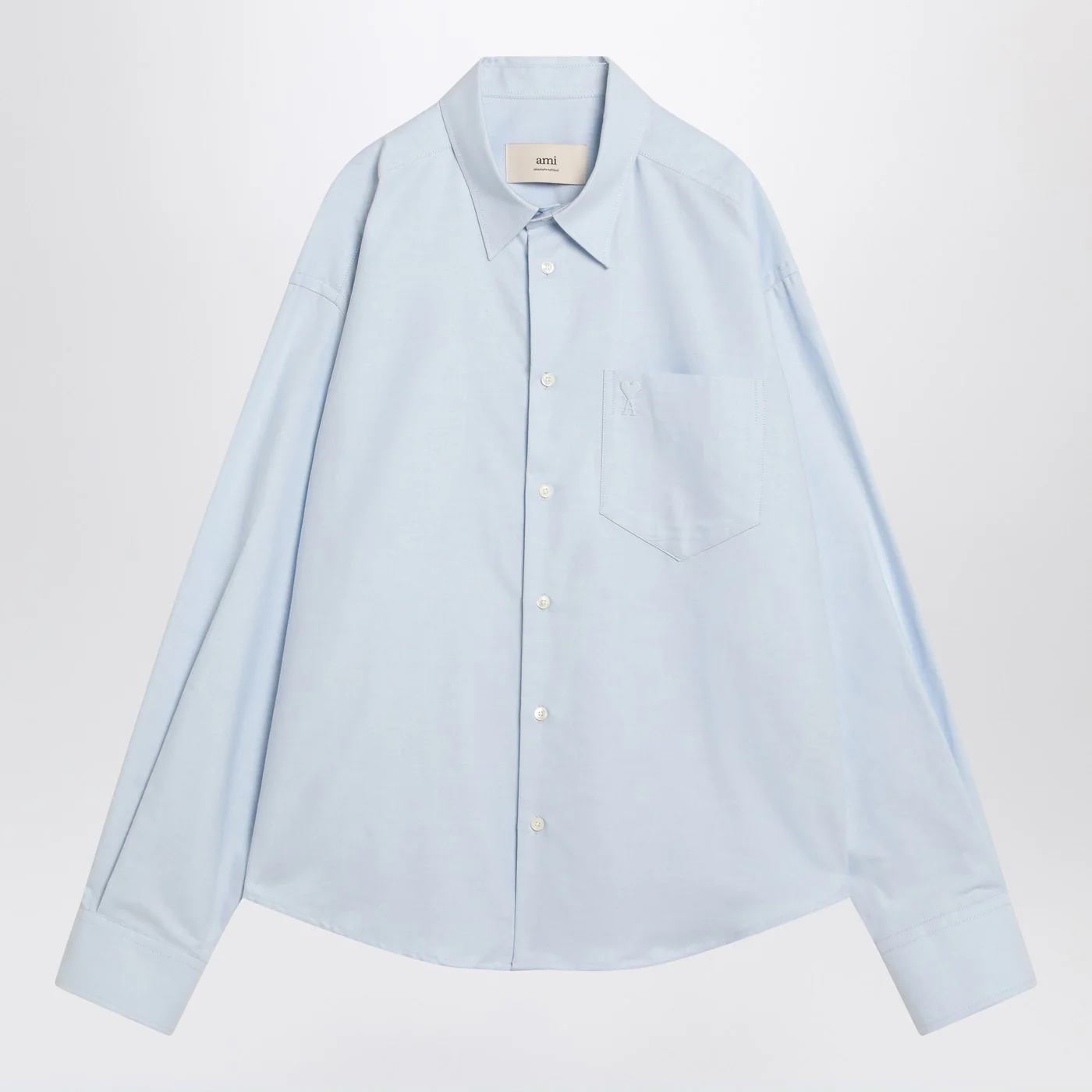 Ami Paris Ami De Coeur light blue shirt