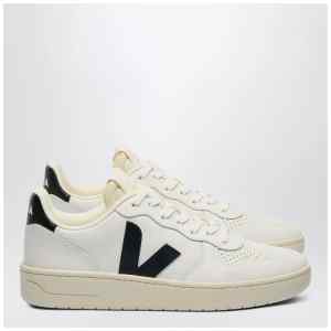 VEJA Sneaker V-10 in white and black leather