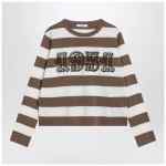Max Mara Striped wool sweater with embroidery