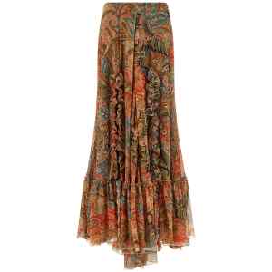 Etro Paisley Foliage Skirt