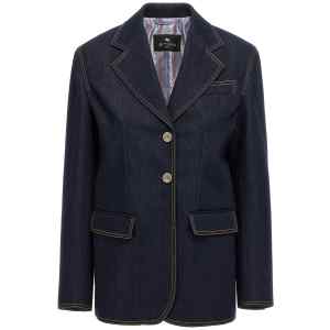 Etro Single-breasted Denim Blazer