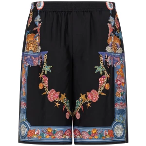 Versace Coral Theatre Print Bermuda Shorts