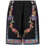 Versace Coral Theatre Print Bermuda Shorts