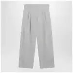 The Row Iven trousers in smoke grey silk blend