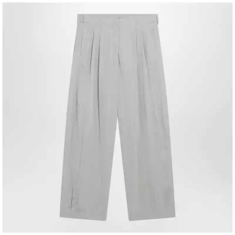 The Row Iven trousers in smoke grey silk blend