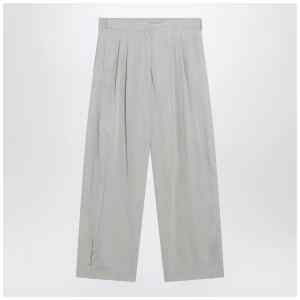 The Row Iven trousers in smoke grey silk blend