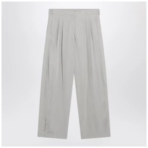 The Row Iven trousers in smoke grey silk blend