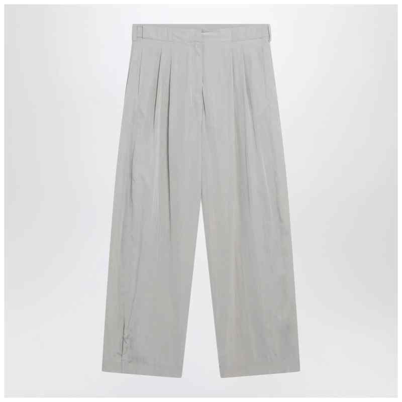 The Row Iven trousers in smoke grey silk blend