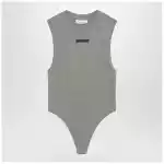 Fear of God Essentials Sleeveless grey cotton-blend bodysuit