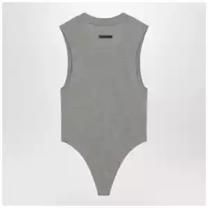 Fear of God Essentials Sleeveless grey cotton-blend bodysuit