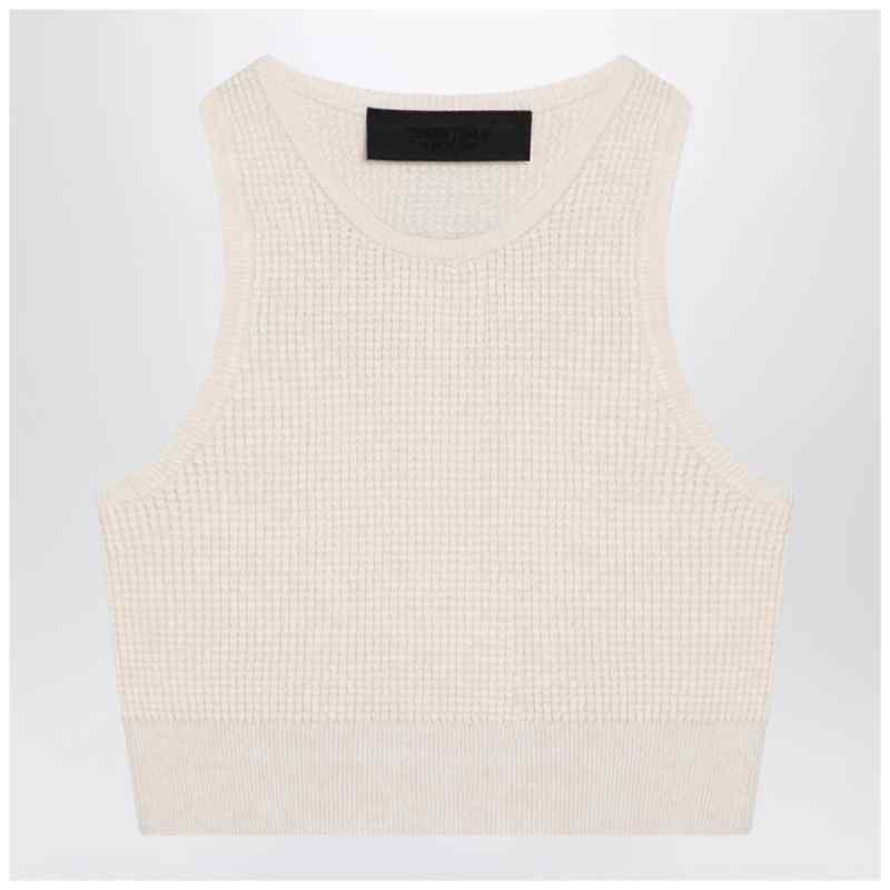 Fear of God Essentials Sporty white honeycomb tank top Fear of God Essentials Sporty white honeycomb tank top