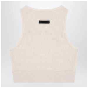 Fear of God Essentials Sporty white honeycomb tank top