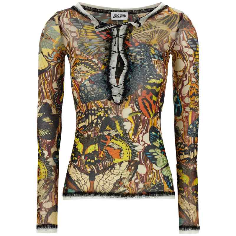 2601WTO448M020P1090_01_M_2025-11-17T08-03-21.699Z-2 Jean Paul Gaultier Re-edition - The Yellow Butterfly Cardigan