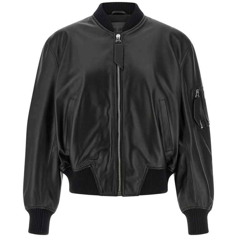 The Attico Leather Bomber Jacket