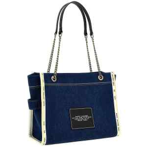 Marc Jacobs The Denim Chain Medium Tote Shoulder Bag