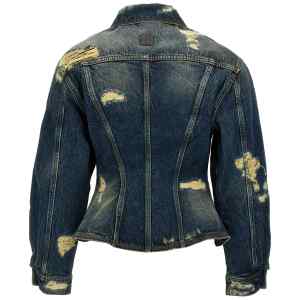 Marc Jacobs The Rip And Repair Fluted Denim Jacket Jacket