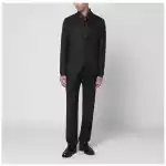 Tagliatore Brown striped single-breasted wool suit