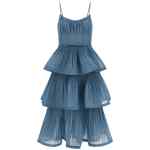 Zimmermann Pleated Tiered Midi Dress