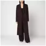 Stella McCartney Double-breasted plum wool coat