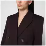 Stella McCartney Double-breasted plum wool coat