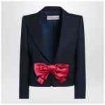 Valentino Blue viscose jacket with bow
