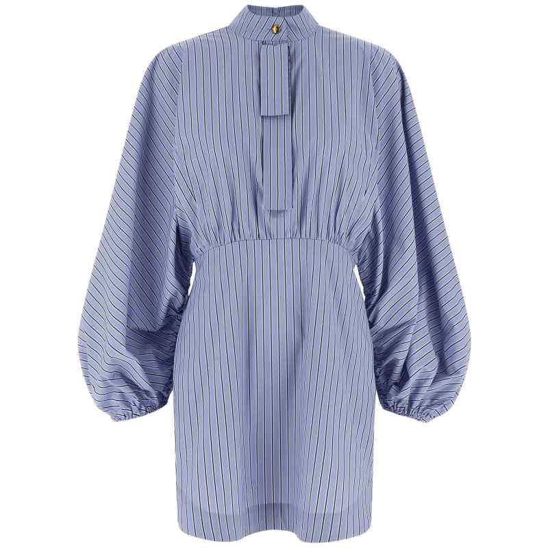 Zimmermann Drawstring Stripe Mini Dress