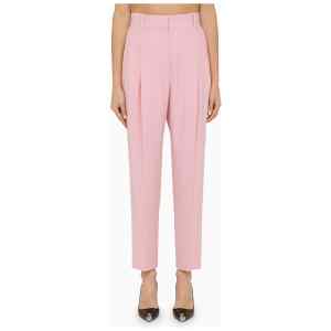 Alexander McQueen Pink regular trousers with pleats