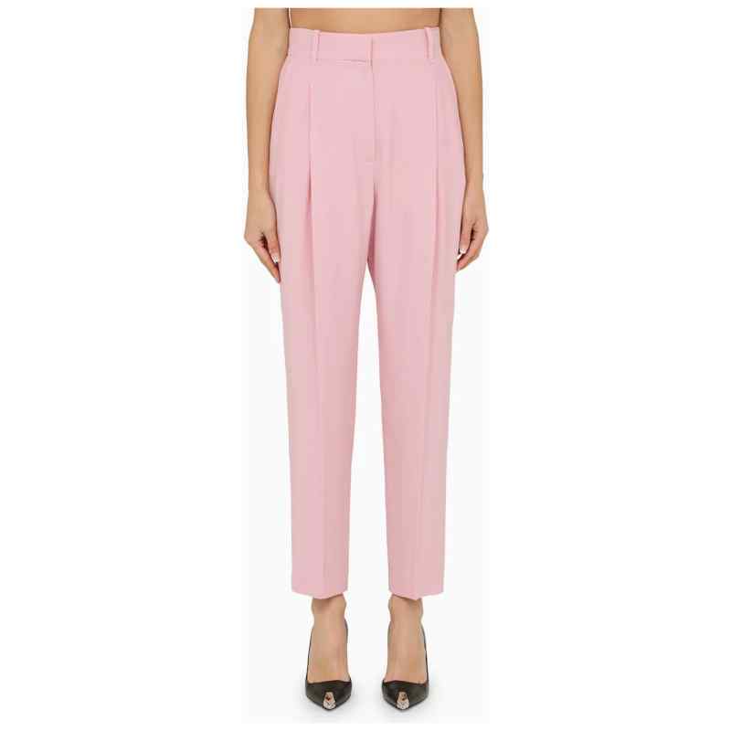 Alexander McQueen Pink regular trousers with pleats Alexander McQueen Pink regular trousers with pleats