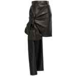Alexander McQueen Maxi Bow Leather Skirt