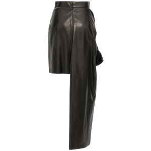 Alexander McQueen Maxi Bow Leather Skirt