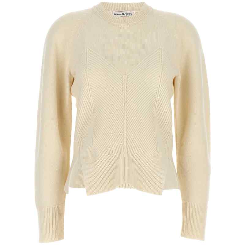 Alexander McQueen Chevron Corset Sweater