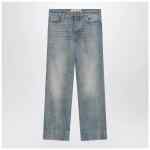 Valentino Medium blue washed-effect jeans