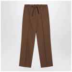 Valentino Brown gabardine trousers
