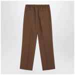 Valentino Brown gabardine trousers