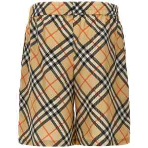 Burberry Check Silk Bermuda Shorts