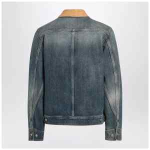 Alexander McQueen Denim jacket with suede collar