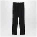 Burberry Classic navy blue wool blend trousers