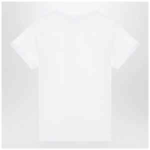 Alexander McQueen White T-shirt with Skull embroidery