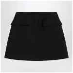 Alexander McQueen Black wool mini skirt