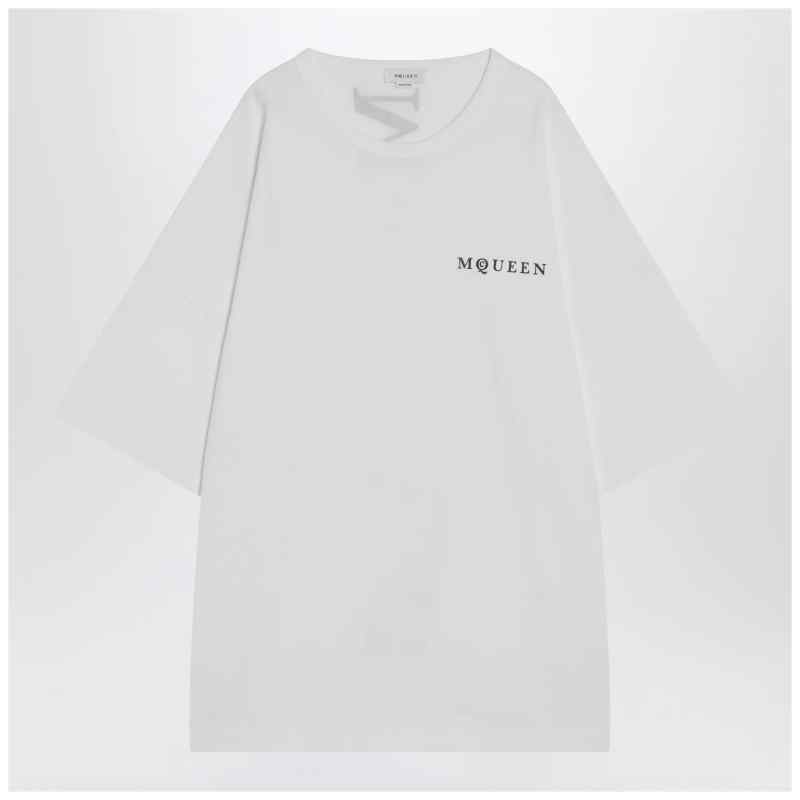 Alexander McQueen White oversized t-shirt with logo