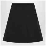 Alexander McQueen Flared black skirt in silk blend