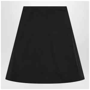 Alexander McQueen Flared black skirt in silk blend