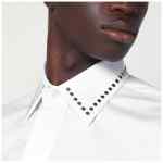 Alexander McQueen White cotton shirt with studs