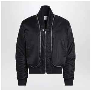 Alexander McQueen Black nylon zip bomber