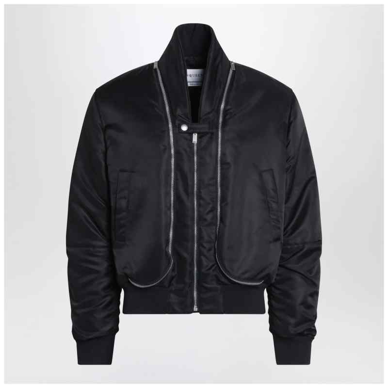 Alexander McQueen Black nylon zip bomber Alexander McQueen Black nylon zip bomber