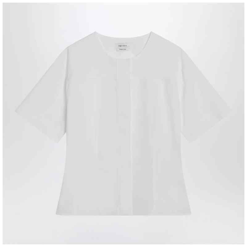 Alexander McQueen White corset shirt in poplin